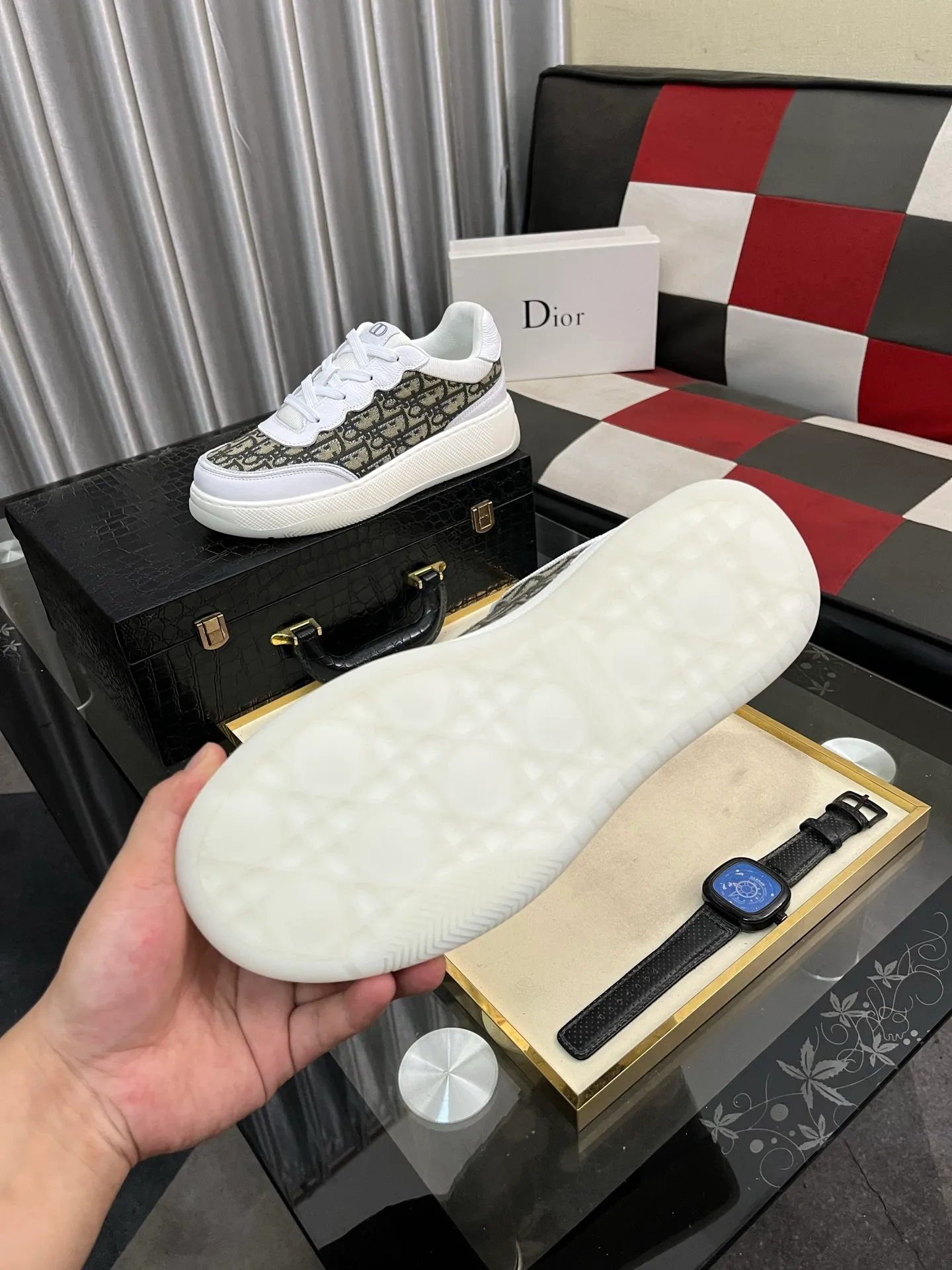 Men's Men's Shoes 💰440⌚️⌚️《DIOR*》The latest and most popular casual shoes, top brand [seduce] luxury~purchasing agent, top~quality. [Strong] The upper is made of imported breathable cowhide with material ➕ breathable sheepskin feet (•) and fine workmanship. Original stylish and stylish soft rubber wear-resistant outsole, light and comfortable on the foot, size: 38-444️⃣colors available